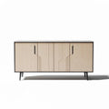 Wooden sideboard with marble top and modern design 150 x 40 x 75cm