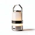 Rechargeable outdoor lantern with silicone body and leather strap 15 x 15 x 25cm