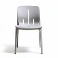 Plastic indoor outdoor chair in gray 45 x 45 x 85cm with ventilation holes